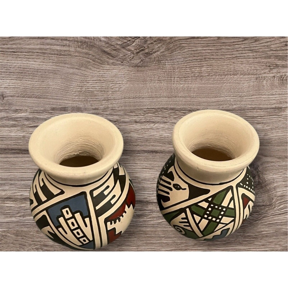 Mata Ortiz Pottery RRR Reydesel Reyes Roque Miniature Ollas Jars Clay Art Mexico - Picture 2 of 10